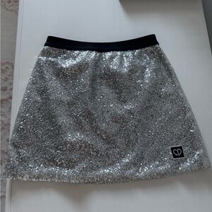 Dior Kids Silver Sequin Skirt